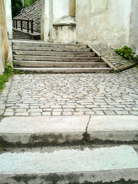 Schodiště a dlažba Český Krumlov